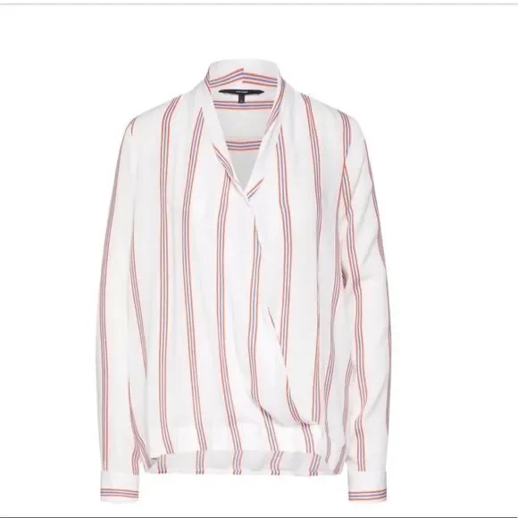 Vero Moda StripedHanna Shirt or Blouse Red White & Blue Size Large New With Tag  - Picture 5 of 11